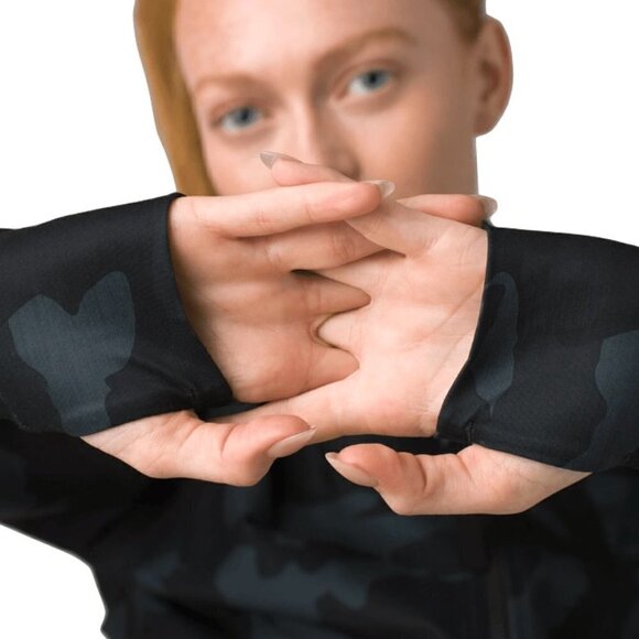 PRANA Layna Zip Up Jacket in Black/Gray Camouflage - Picture 5 of 14